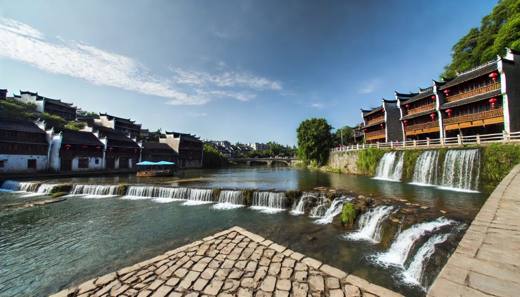 Yangmei-Ancient-Town-Waterfalls